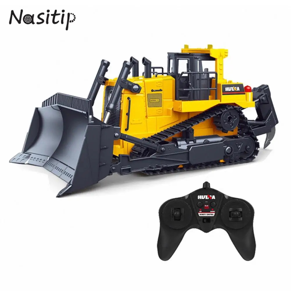 NASITIP 1:16 1554 Remote Control Truck 11ch Rc Bulldozer Machine On Control Car Toys For Boys Hobby Engineering Christmas Gift