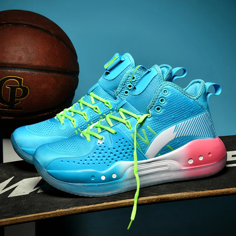 New Orange Men Basketball Shoes Breathable Cushioning Sports Shoes Men Training Sneakers High Quality Men's Basketball Sneakers