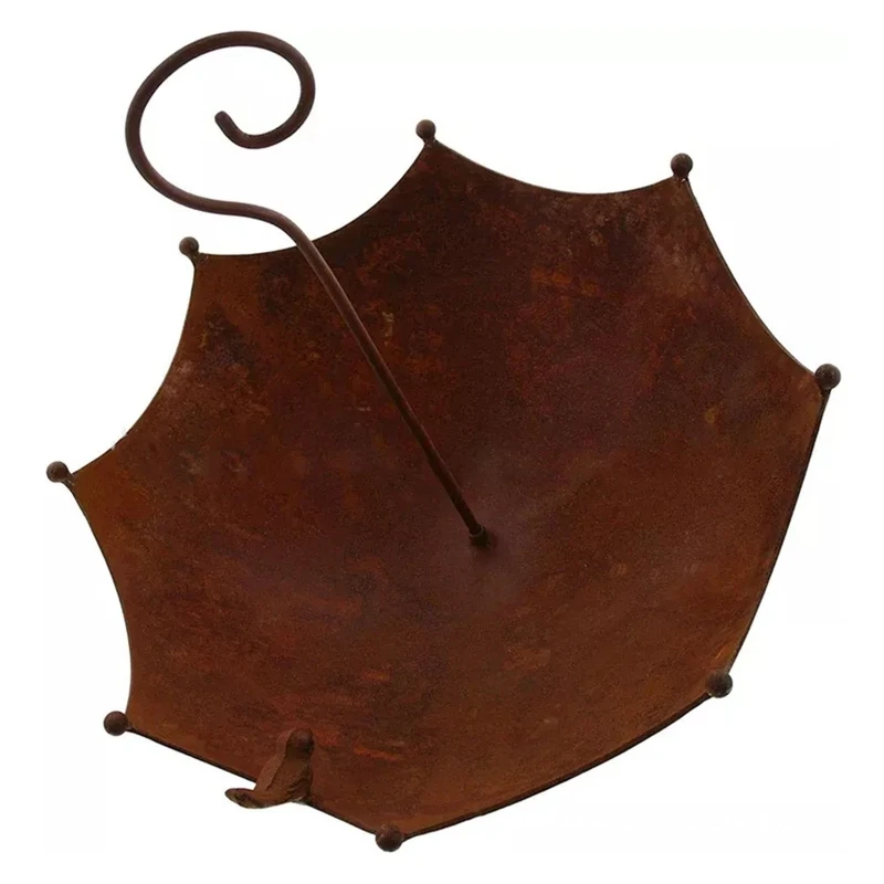 

Metal Umbrella Shaped Bird Trough Rust Proof Heavy Duty Hanging Hummingbird Feeder Wild Bird Bath Pond Drinker Durable