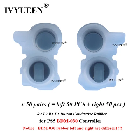 IVYUEEN Токопроводящая резиновая клавиатура для контроллера PlayStation 5