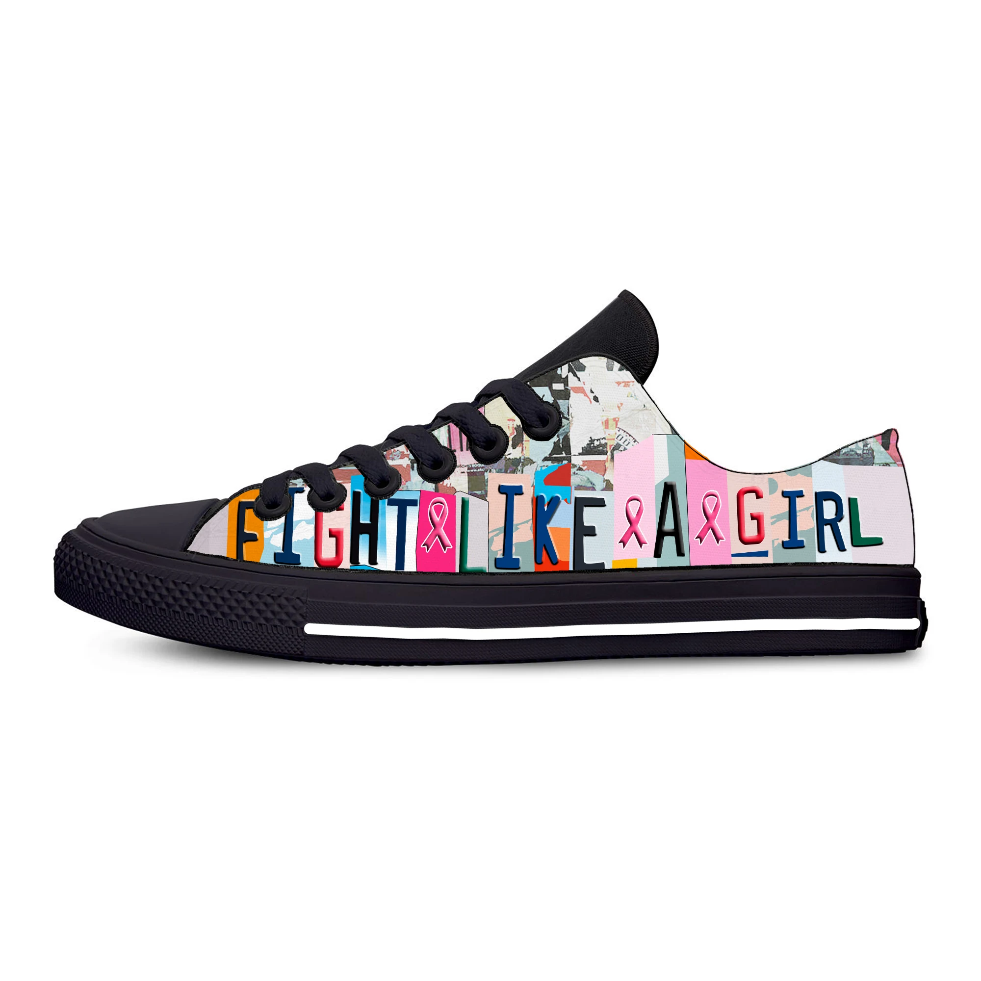 

Fight Like A Girl Low Top Sneakers Mens Womens Teenager Casual Shoes Canvas Running Shoes 3D Print Designer Lightweight shoe