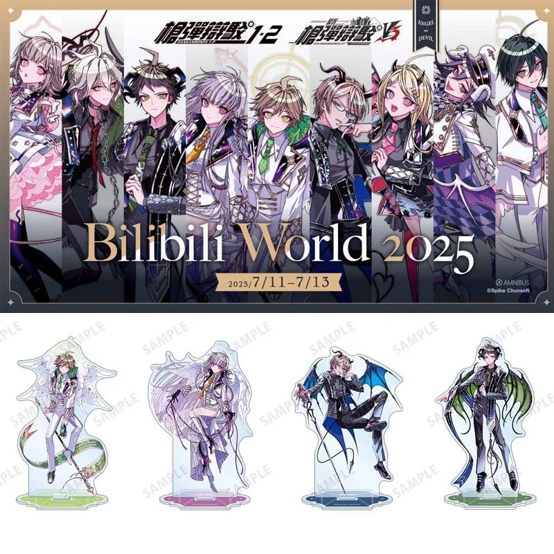 Фото Danganronpa Plate Desk Decor Bilibili World 2025 Standee Kokichi Oma Коллекция Орнамент Accesorios Saihara Shuichi Акриловая кукла №1