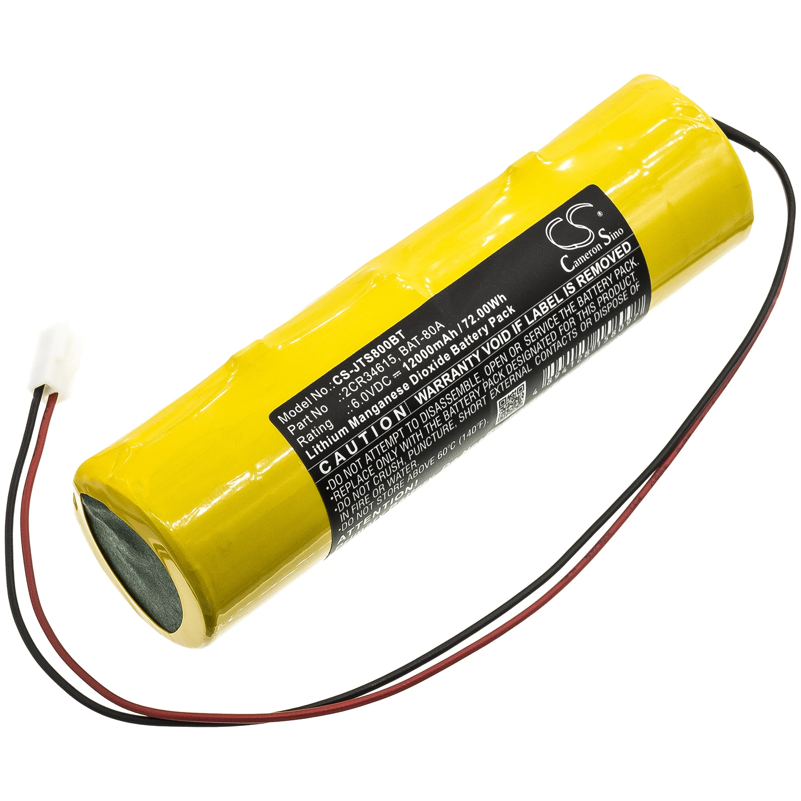 

CS 12000mAh / 72.00Wh battery for Jablotron JA-80A 2CR34615, BAT-80A