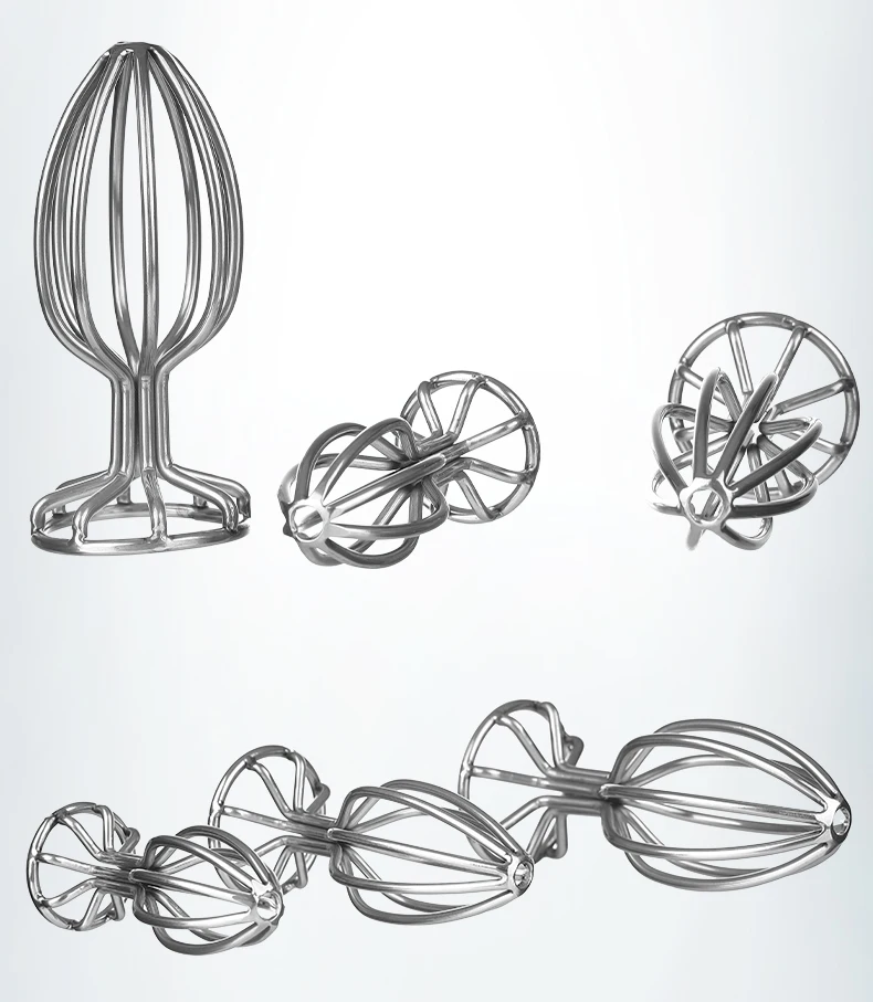 Анальная пробка новый стиль металлическая нержавеющая ажурная для пар Женские