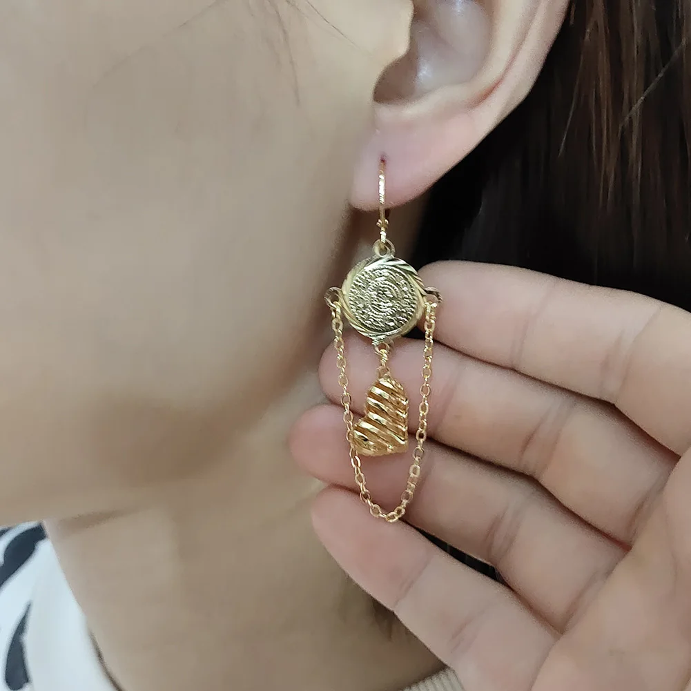 Девять стилей арабских Соединенных сережек для женщин золотого цвета