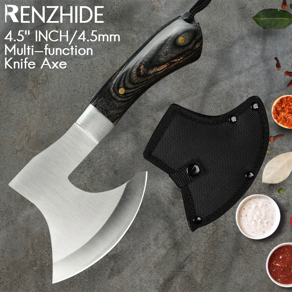 

Тактический нож RZD, топор для кухни, готовки, кемпинга, выживания, топор, нож из нержавеющей стали, Томагавк, уличные инструменты, охотничий ч...