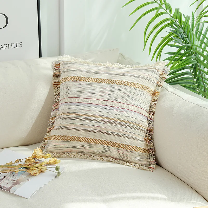 

New Boho Style Dakimakura Case Pure Hand Brushed Square Sofa Pillowcase Cushion Cover Bedroom Living Room Home Decor Pillow Case