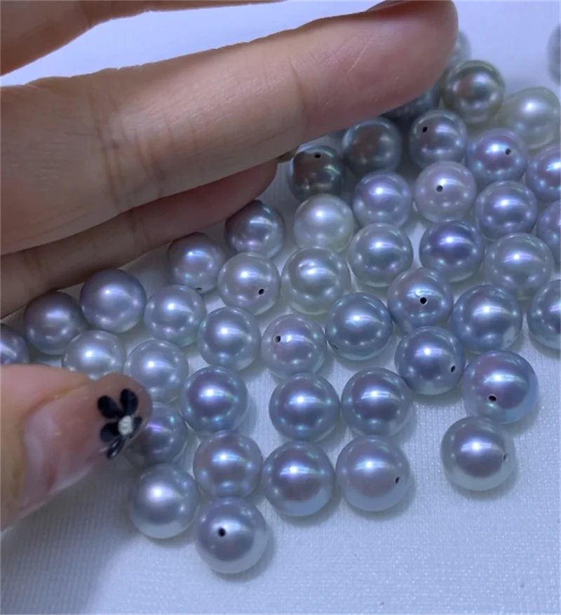 Натуральная морская вода Akoya серый жемчуг 4А высокий блеск безупречный модный