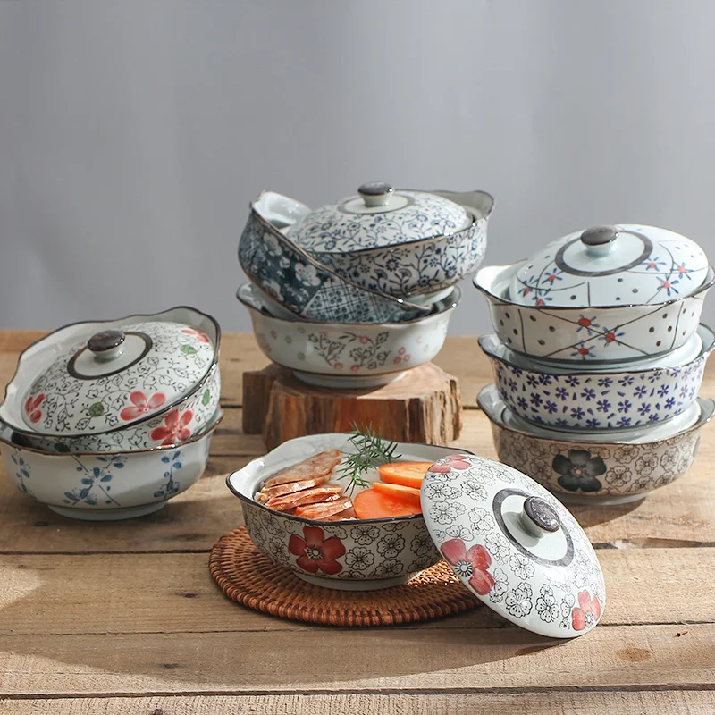 

Керамическая миска для супа с крышкой, 5,5 дюйма