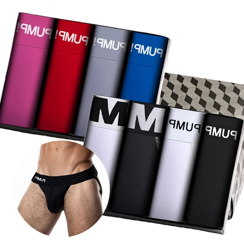 

8Pcs Comfortable Men's Thong G String Men's Panties New Brand Ice Silk Tanga Gay Sexy Underwear Man Jockstrap Underpants Tangas