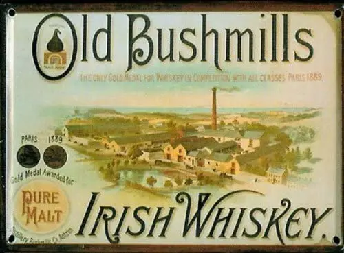 

Bushmills Distillery metal postcard/mini sign