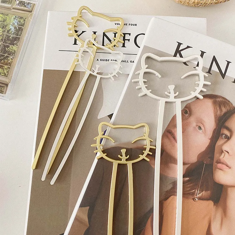 Темпераментная Милая женская матовая металлическая заколка для волос с зубцами