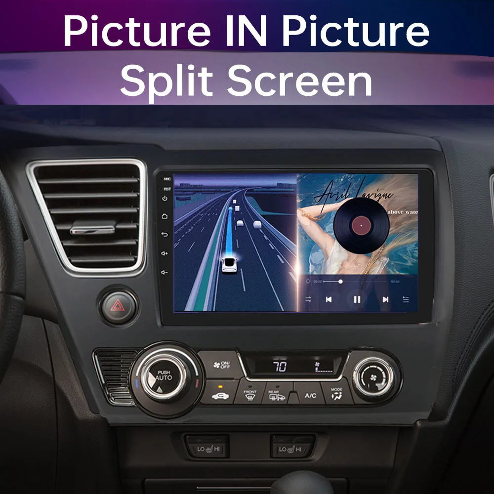 Автомагнитола для Honda Civic 9 2013-2016 мультимедийный проигрыватель на Android видео