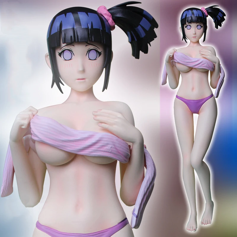 

25cm Anime Naruto Figure Sexy Girls Nackt Hyūga Hinata Swimsuit Bath Towel Action Figure Hinata Sexy Nudes Girl Model Doll Gift