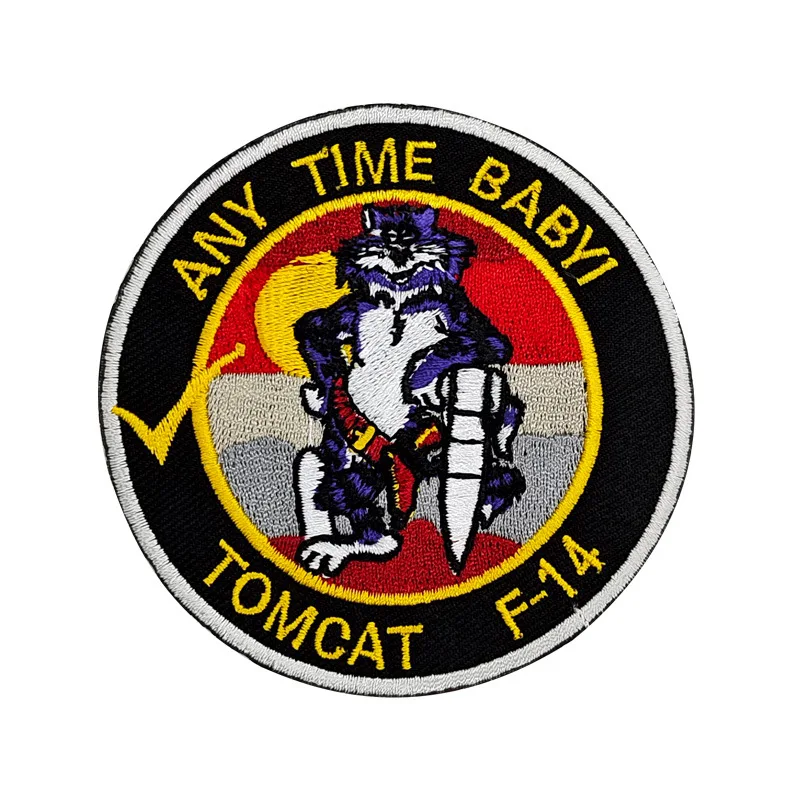 United States Navy  VF-31 Military  Patches Tomcat F-14 USA  Army Morale Tactical Patch DIY Gift Hook Back for Vest Coat images - 6