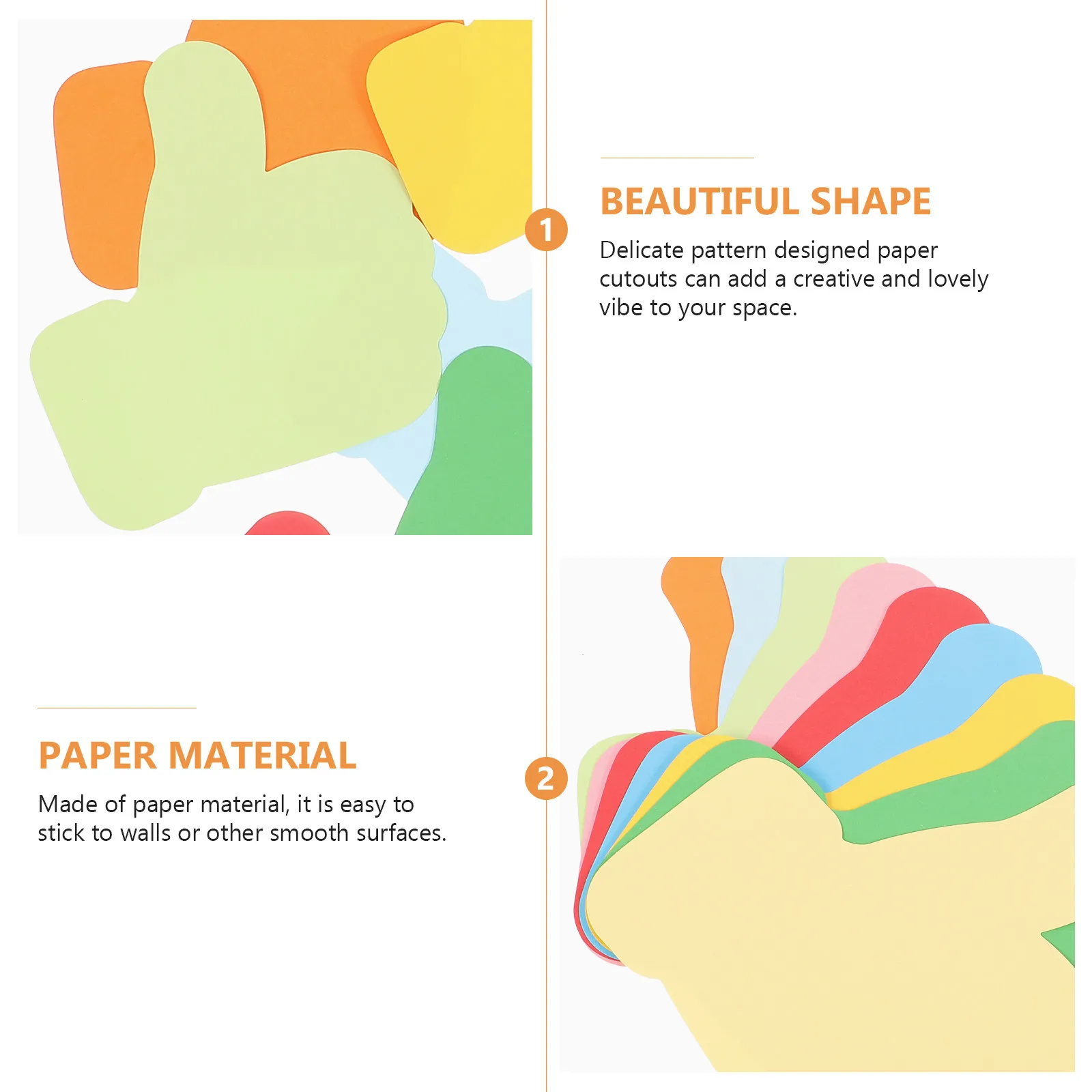 Фото 54 шт. разноцветных бумажных вырезок в виде рук для декора стен в классе, набор для творчества своими руками для учителей, детского сада, учебной комнаты, офиса. №4
