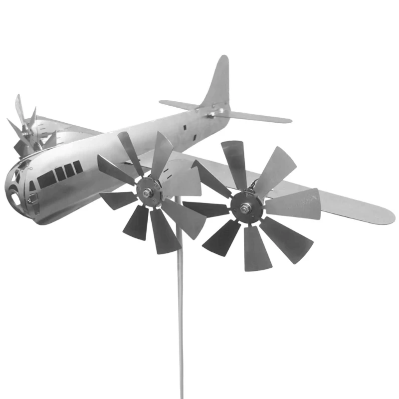 

Super Fortress Aircraft Metal Wind Spinner 3D Powered Windmill Ornament for Outdoor Patio Garden Yard Decoration Crafts Dropship