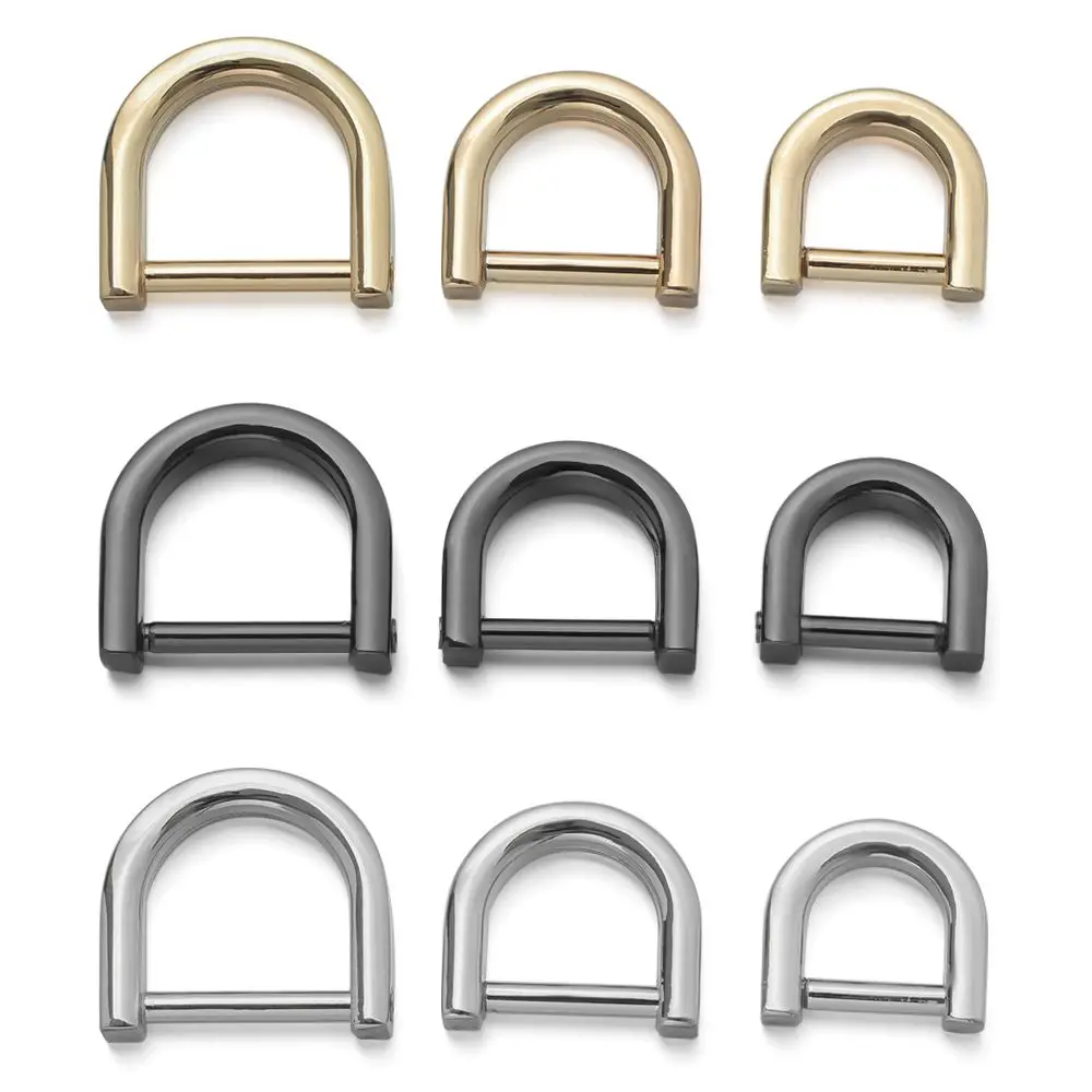 

DIY Shoulder Webbing Buckle Bag Strap Accessories Detachable Open Screw D Ring Buckle Clasp Leather Craft