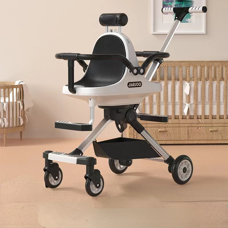 Foldable Rotating Two-way High Landscape Stroller One-click Shrink Twin Baby Stroller Baby Light Double Stroller for Twins