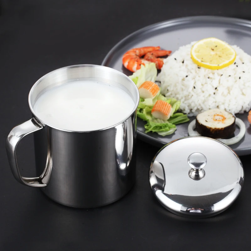 

1pc 304 Stainless Steel Cup Thickened Water Cup Milk Coffee Tea Cup Drinking Tools Multiple Specifications Available