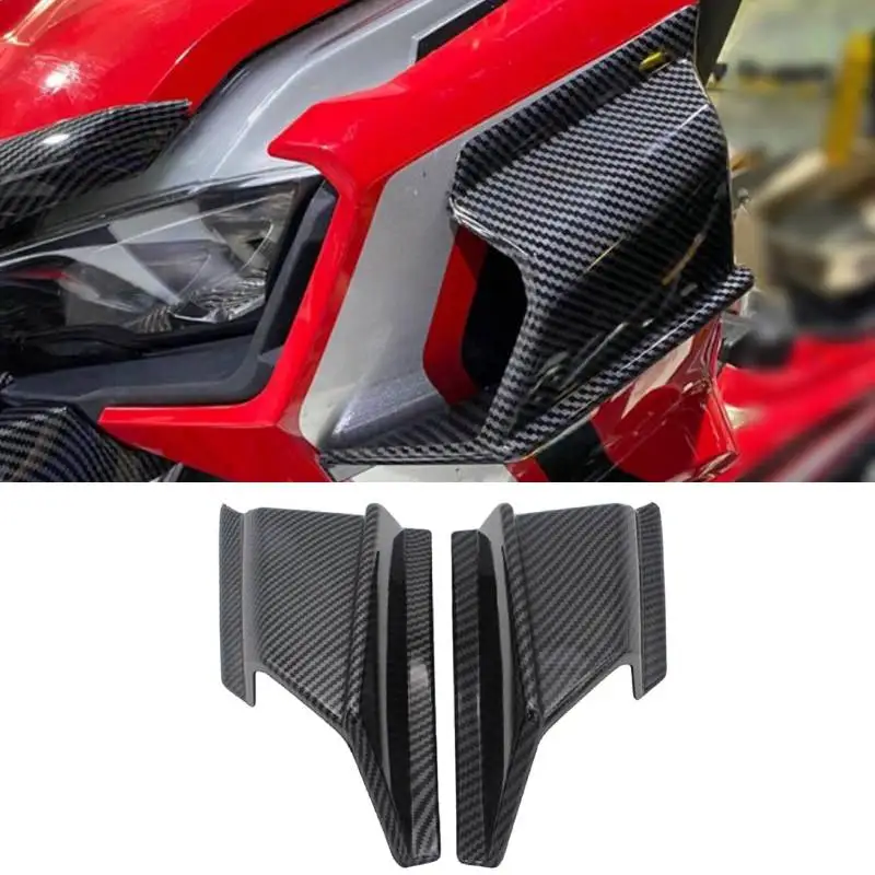 

Передний боковой спойлер для мотоцикла, дефлектор боковых крыльев из углеродного волокна, пневматический обтекатель, защитные аксессуары ...