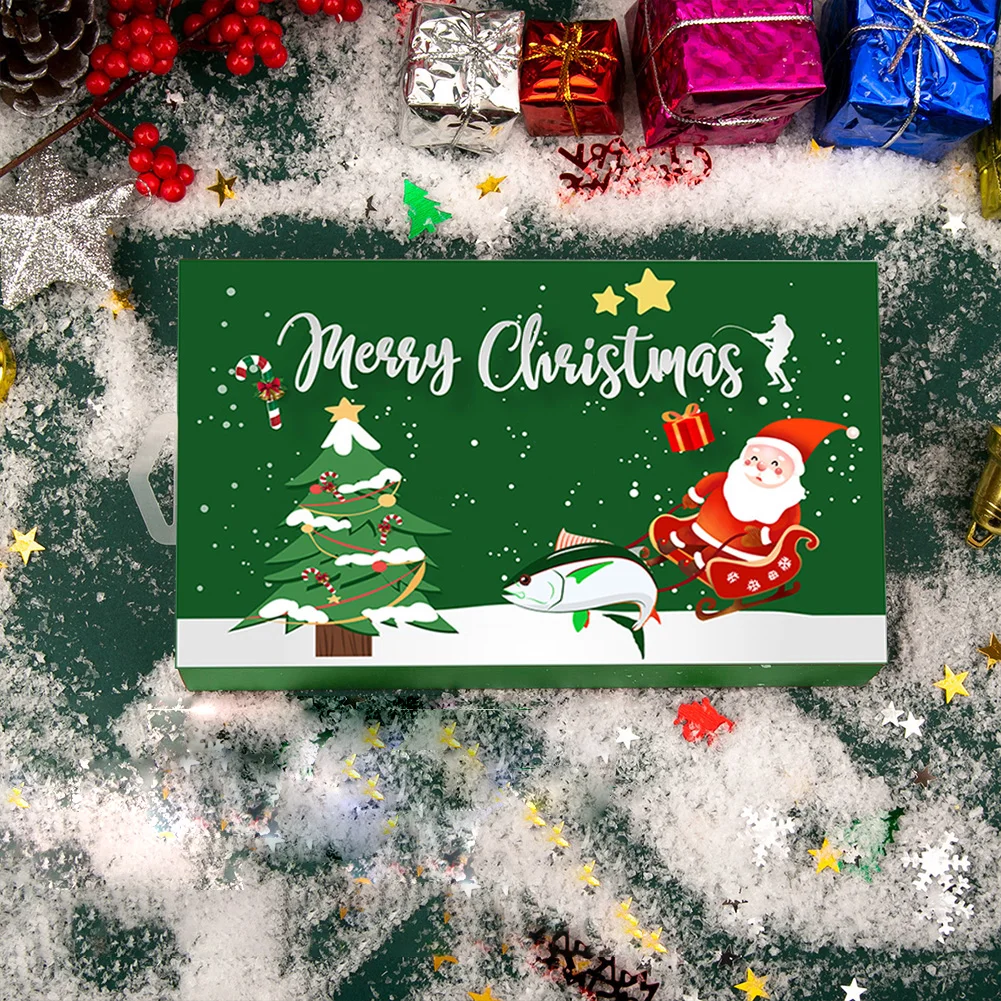 Рыболовный адвент-календарь 2024 мягкие приманки ложки Рождественский гольяна