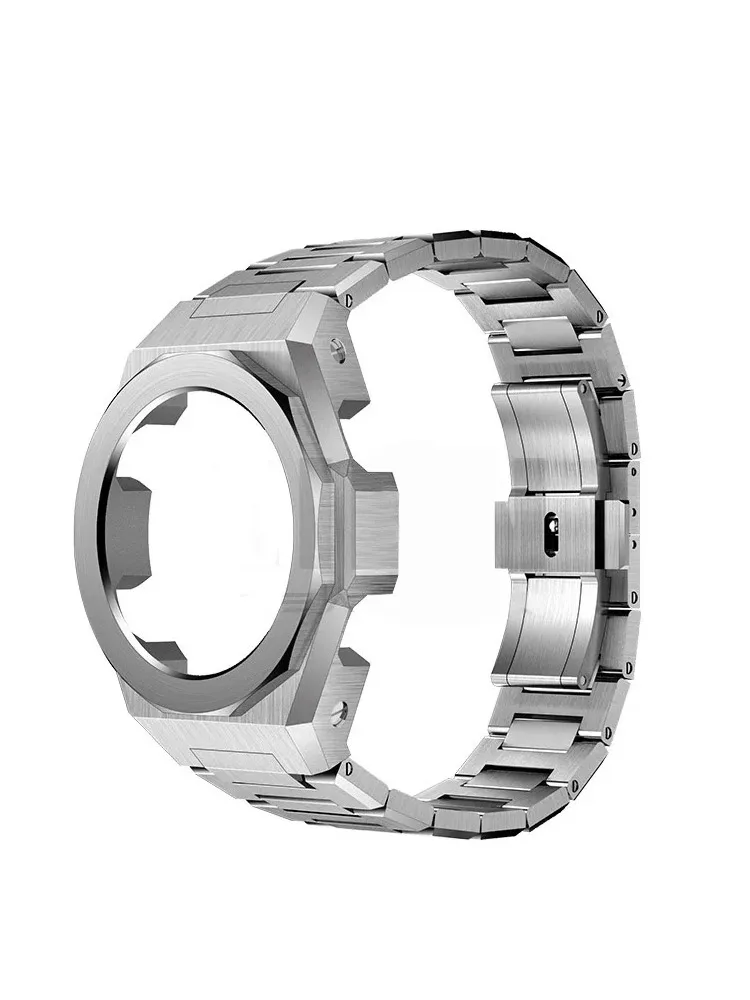 Модифицированный комплект из нержавеющей стали (корпус и ремешок) для Casio G-SHOCK GA-110, GA100, GA-120, GA-140. Полный металлический комплект для переоборудования. (art.: 3920dbd341cee) - 3920dbd341cee