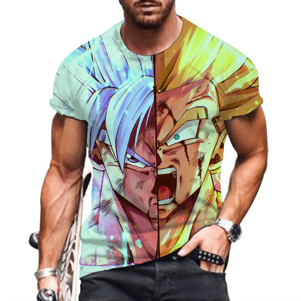 

T-shirt Men Men's Children's Tops Dragon Ball Z New Shirts Fashion Essentials Hip Hop Clothing Streetwear Goku Short Sleeve Y2k