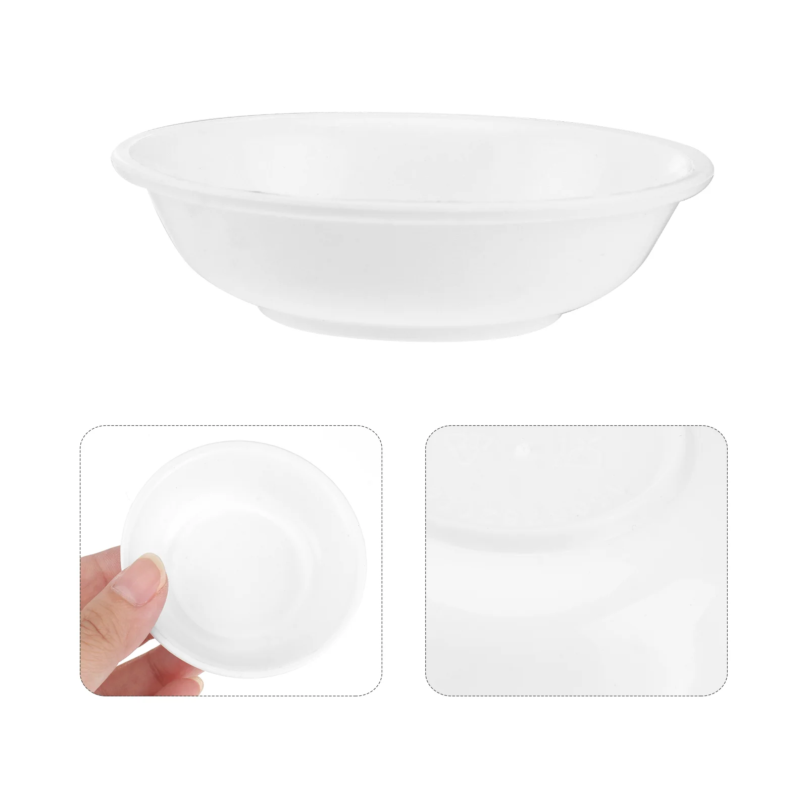

10 Pcs Plastic Sauce Dish Dessert Tray Round Sauce Plate Dipping Sauce Bowls White Dishes Snack Sushi Soy Dipping Bowl