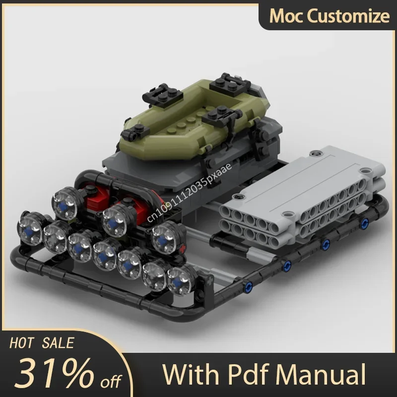 Фото 264 детали MOC: Внедорожник Land Rover Defender с багажником на крыше, совместимый с 42110, конструктор, креативные кирпичики, игрушки, подарки №2