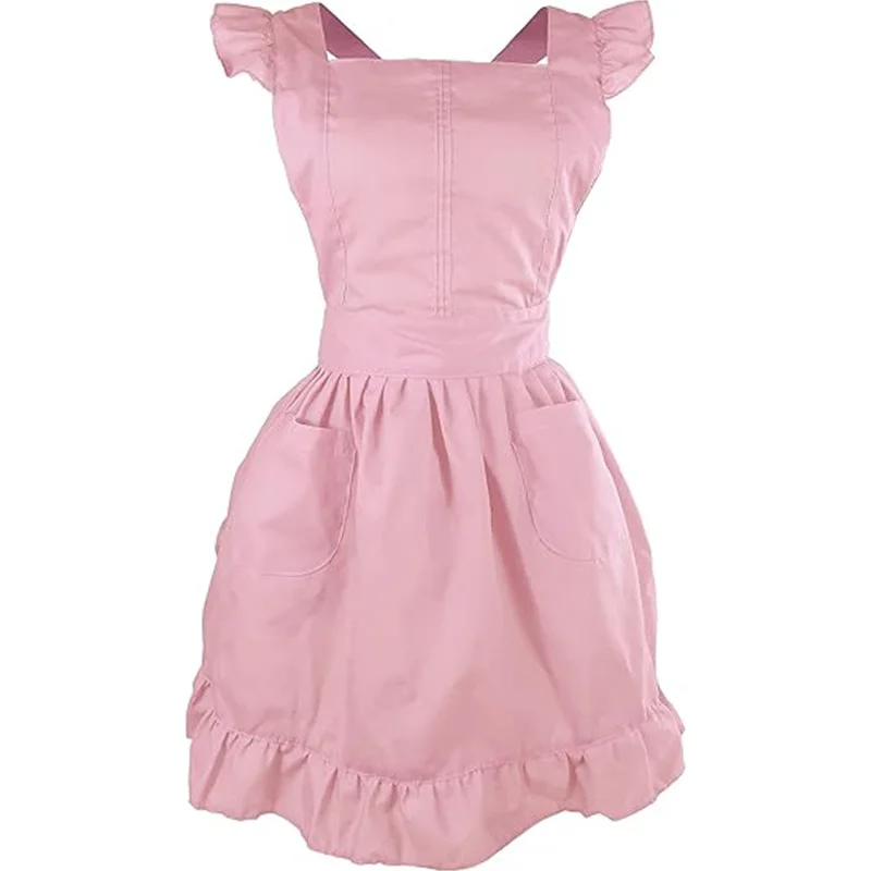 Средняя длина Садовый флорист Льняная маслостойкая горничная Хлопок Кулинарный