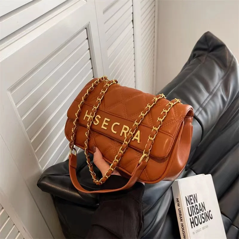 Women's Retro Bag Female 2022 New Fashion Casual Diamond Lattice Chain Shoulder All-match Crossbody Messenger Bag for Ladies