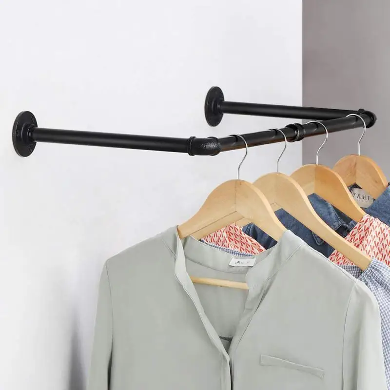 

Wall Hanger Indoor Clothes Hanger Storage Kitchen Drying Stand Rack Bedroom Clothes Hanging Holder Wardrobe Organizer Pole Hwc