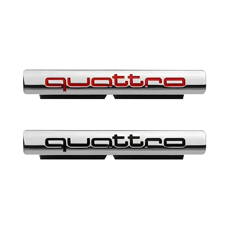 Фото 3D-эмблема Quattro из черного ABS-пластика для передней решетки автомобиля, стайлинг для Audi S5 S6 S7 S4 S8 TT TTS A4 B8 A3 B6 A6 C7 C6 B7 Q5 Q7 №3