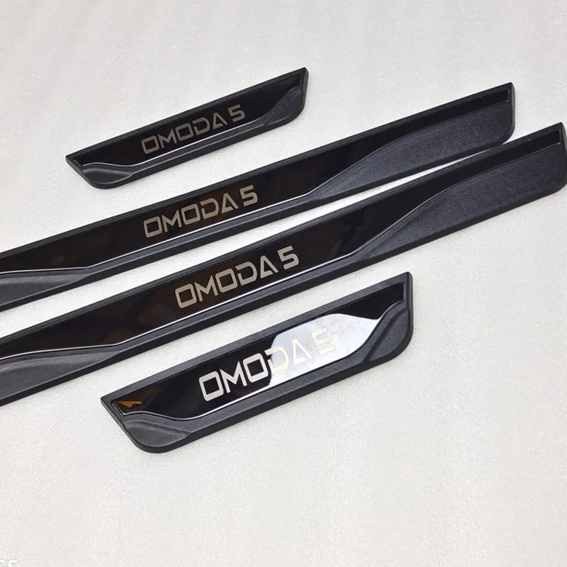 

For CHERY OMODA 5 2022 Car Accessories 4pcs/Lot ABS Stainless Steel Door Sill Pedal Scuff Plate
