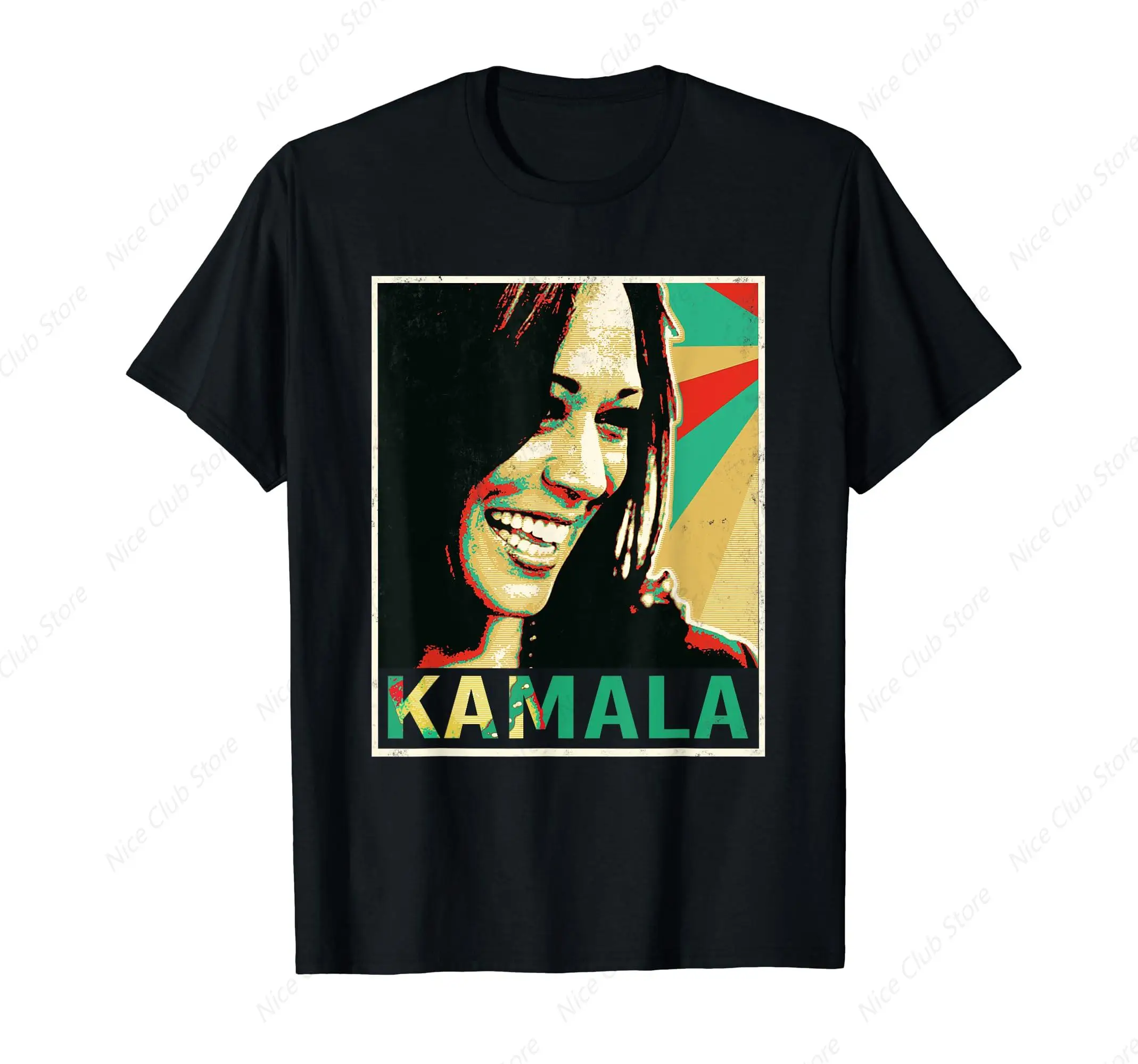 Хлопковая футболка для мужчин и женщин Kamala президента Харрис 2024 лето 100%