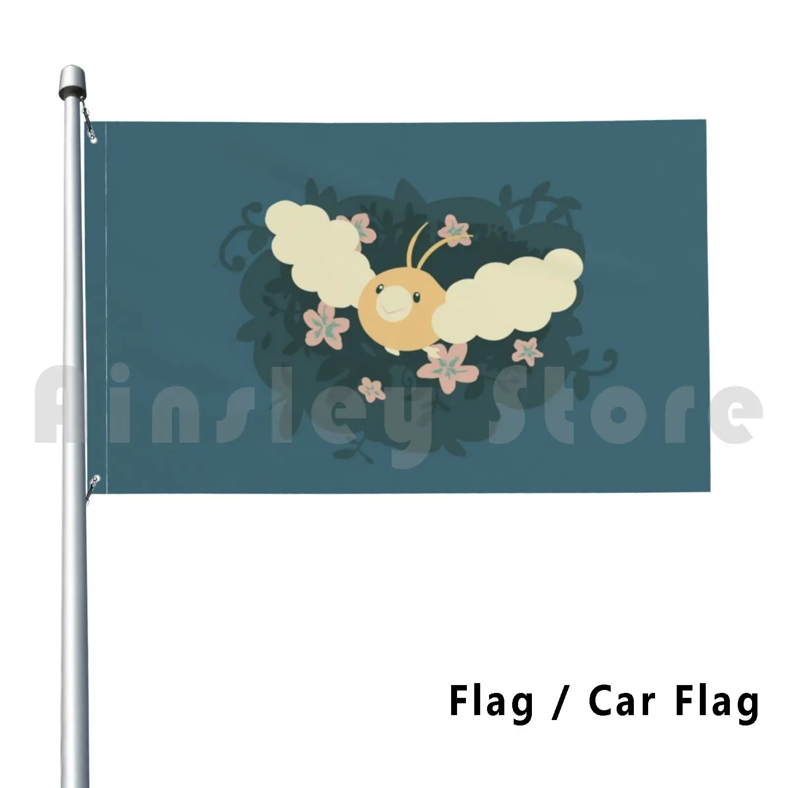 Флаг автомобиля, блестящий флаг Swablu 3139, блестящий симпатичный игрушечный флаг птицы Swablu