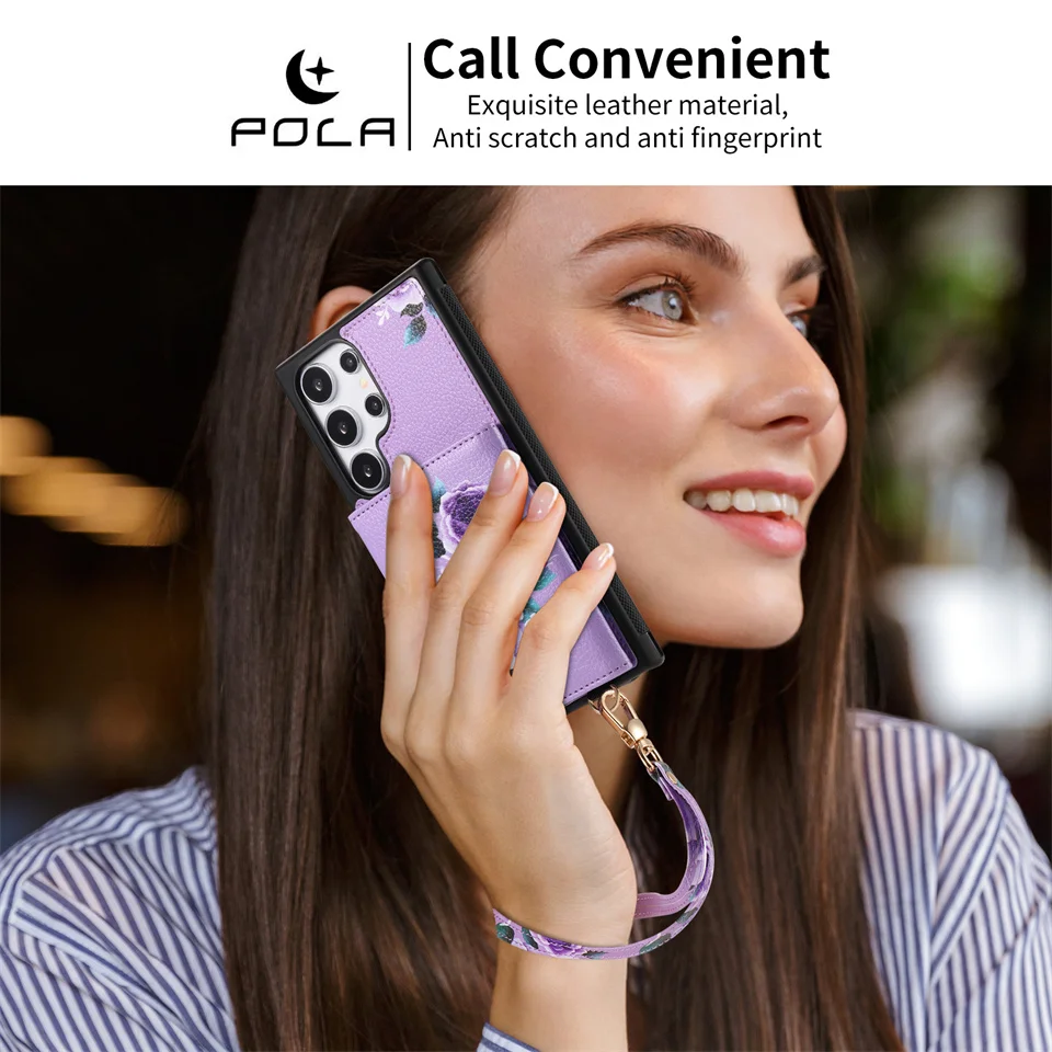 Кожаный чехол-кошелек для Samsung Galaxy s24 s23 Ultra plus