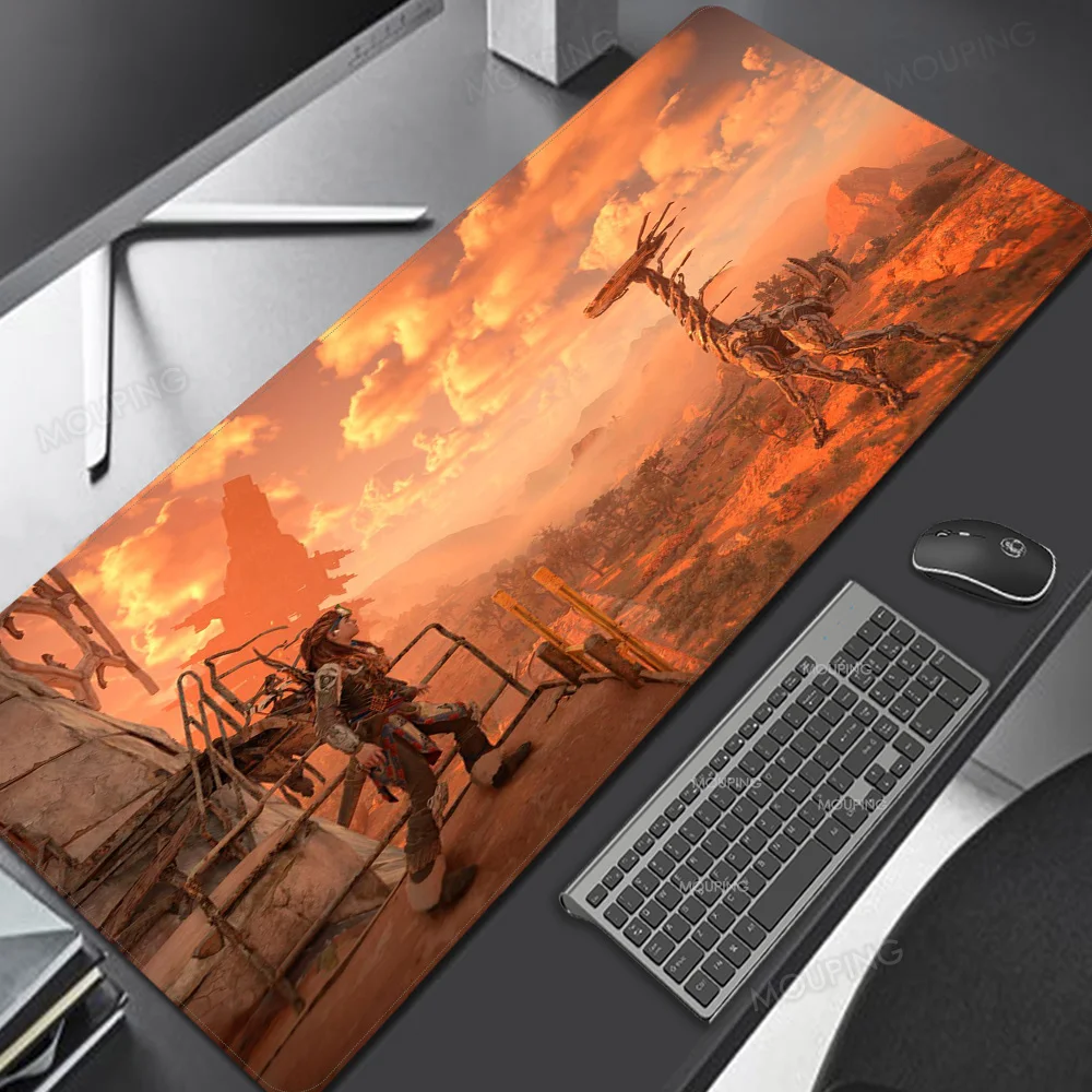 

Horizon Zero Dawn Forbidden West Anime Pastel Pink Led Mousepad Large Size Office Desk Protector Cute Accessories for Desk