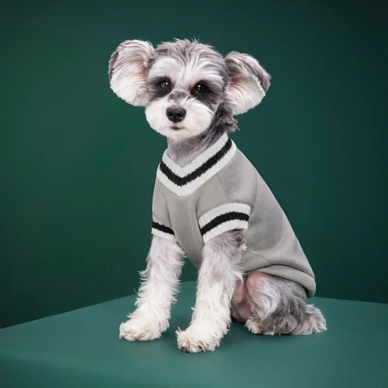 

College Style Pet Dog Sweater Winter Warm Dog Clothes for Small Medium Dogs Puppy Cat Vest Chihuahua French Bulldog Yorkie Coat