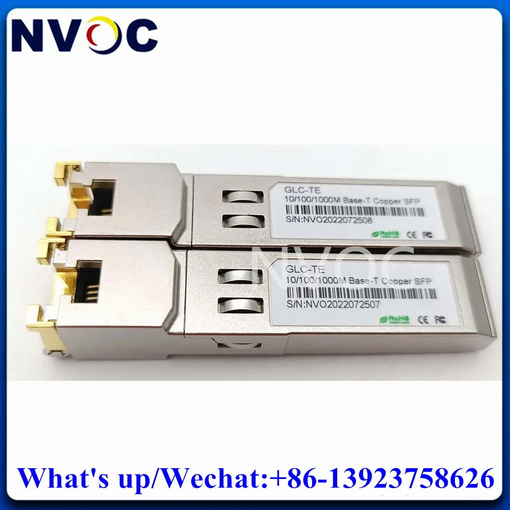 10 шт., совместим с идентификатором Cisco GLC-T/ SFP-GE-T,Gigabit RJ45 Copper SFP, модуль приемопередатчика 1000Base-T Ethernet