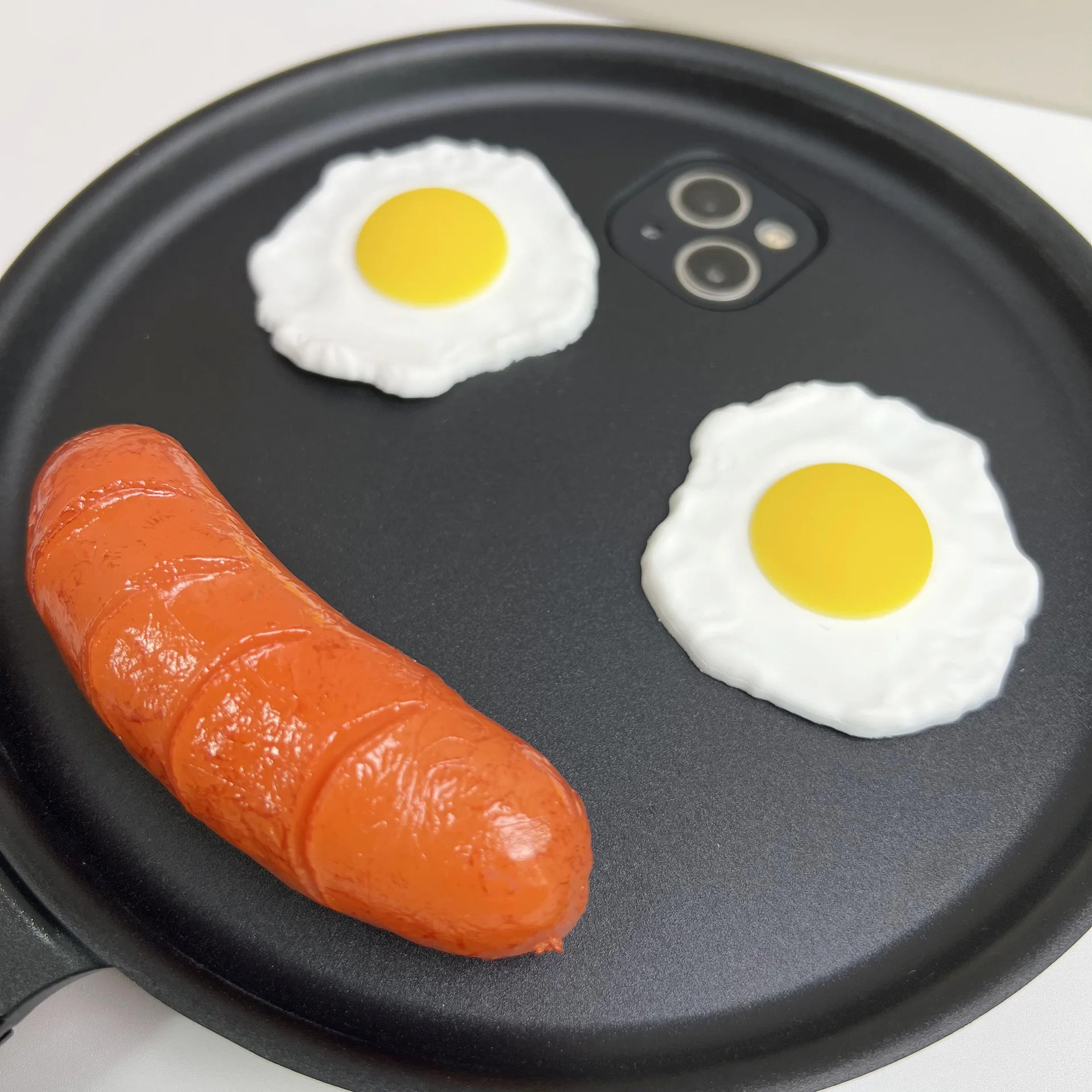 Чехол для телефона Apple 15/13/12/11 promax с забавным яйцом сосиской улыбающимся лицом