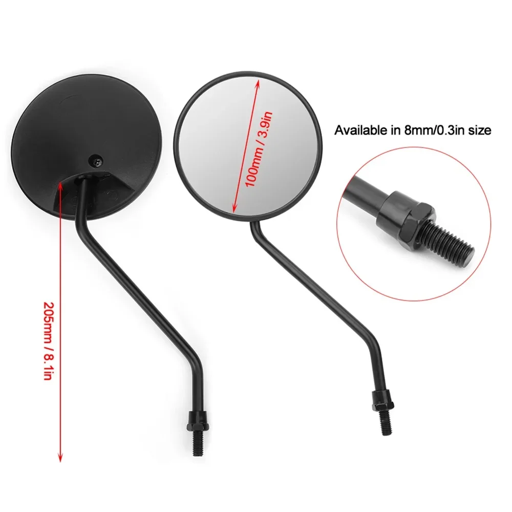 Зеркало заднего вида 2 шт. 8 мм/0 3 дюйма универсальное круглое боковое зеркало в