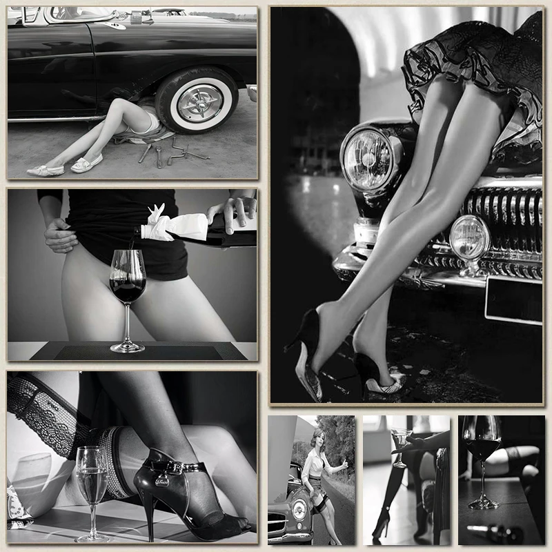 

Красота сексуальные ноги чулки художественная серия холст живопись плакат эстетика HD Печать Настенная картина Гостиная Бар Клуб украшение