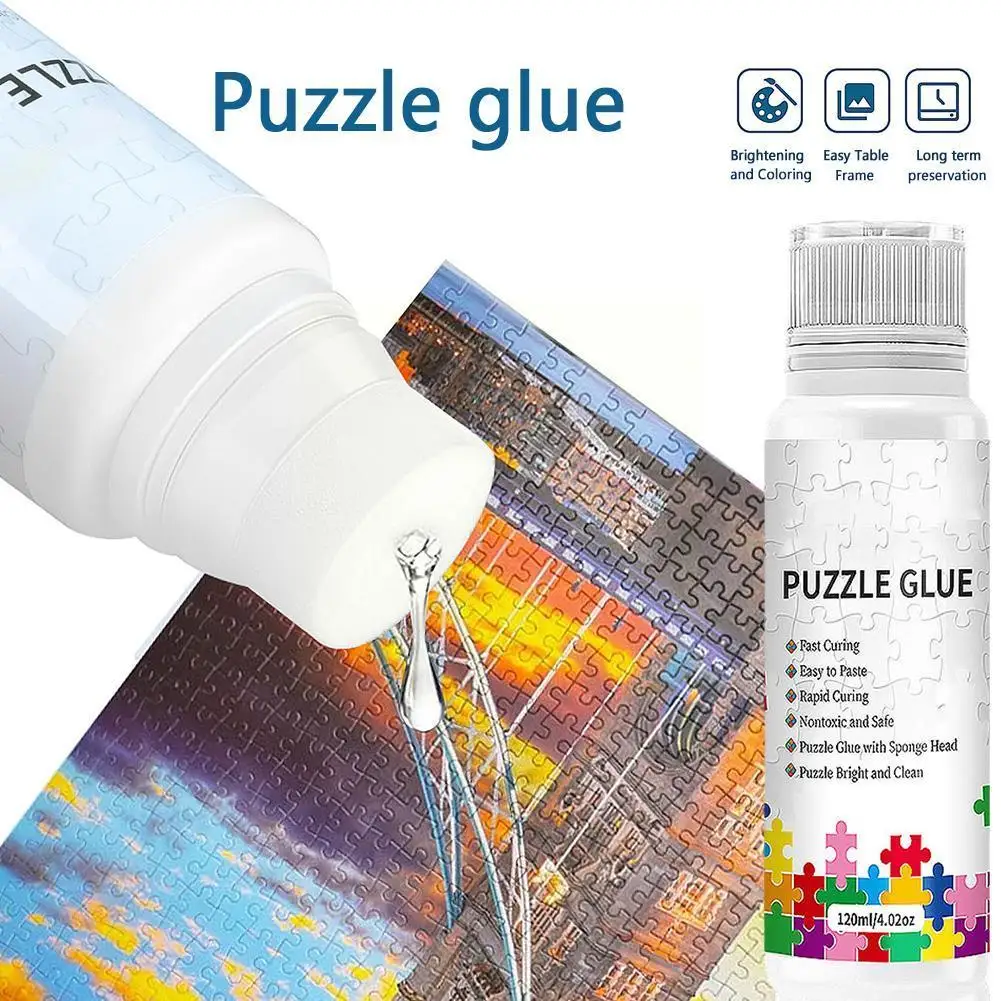 120ml Non-toxic Safe Clear Glue Stick Jigsaw Puzzles Fast Preserving Puzzles Self Glue Paper Dry Sticking Jigsaw Apply Cons I0q3