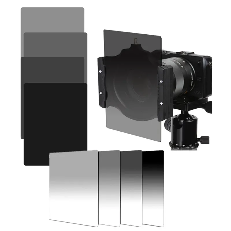

100*150 Neutral Density Full Color ND 2 4 8 16,Gradual ND 2 4 8 16 Square Cokin Z Series filter Neutral Density Filter Set