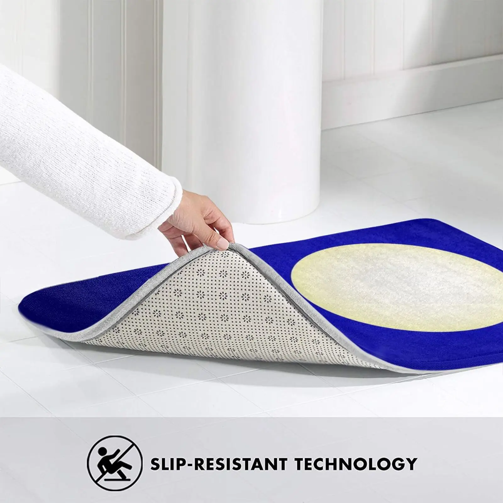 Коврик Orb для двери нескользящий мягкий ковер с поглощением воды полная луна |