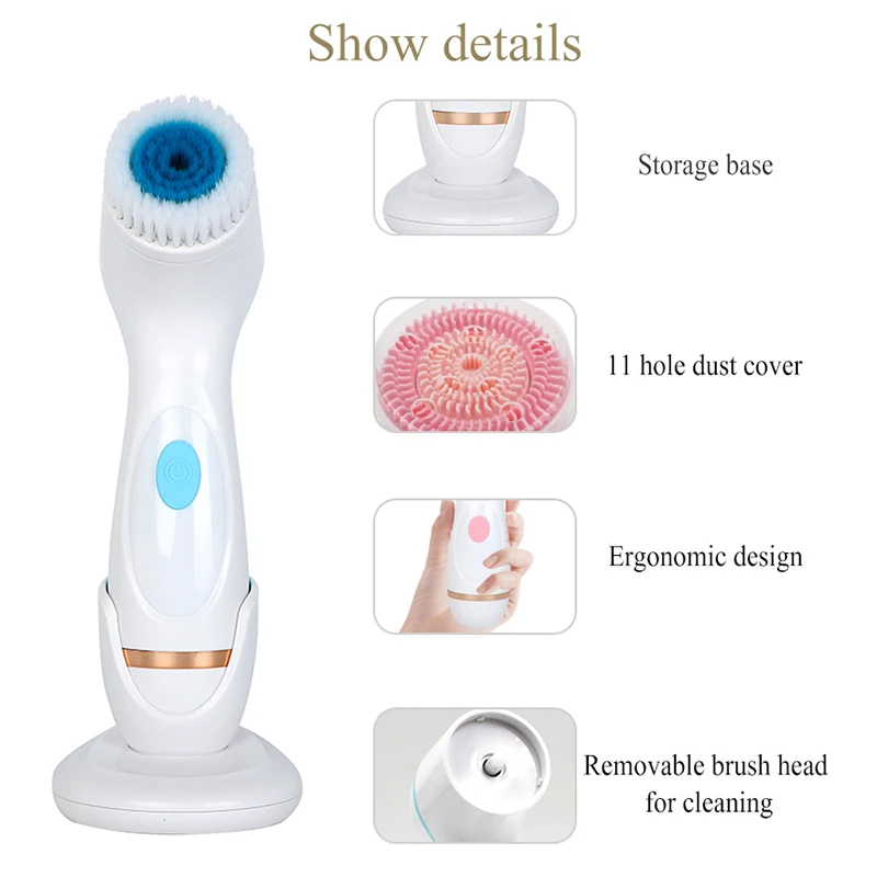 

Sonic cleansing brush naked face rotating galvanic facial cleaning brush spa system can deeply clean and remove blackheads