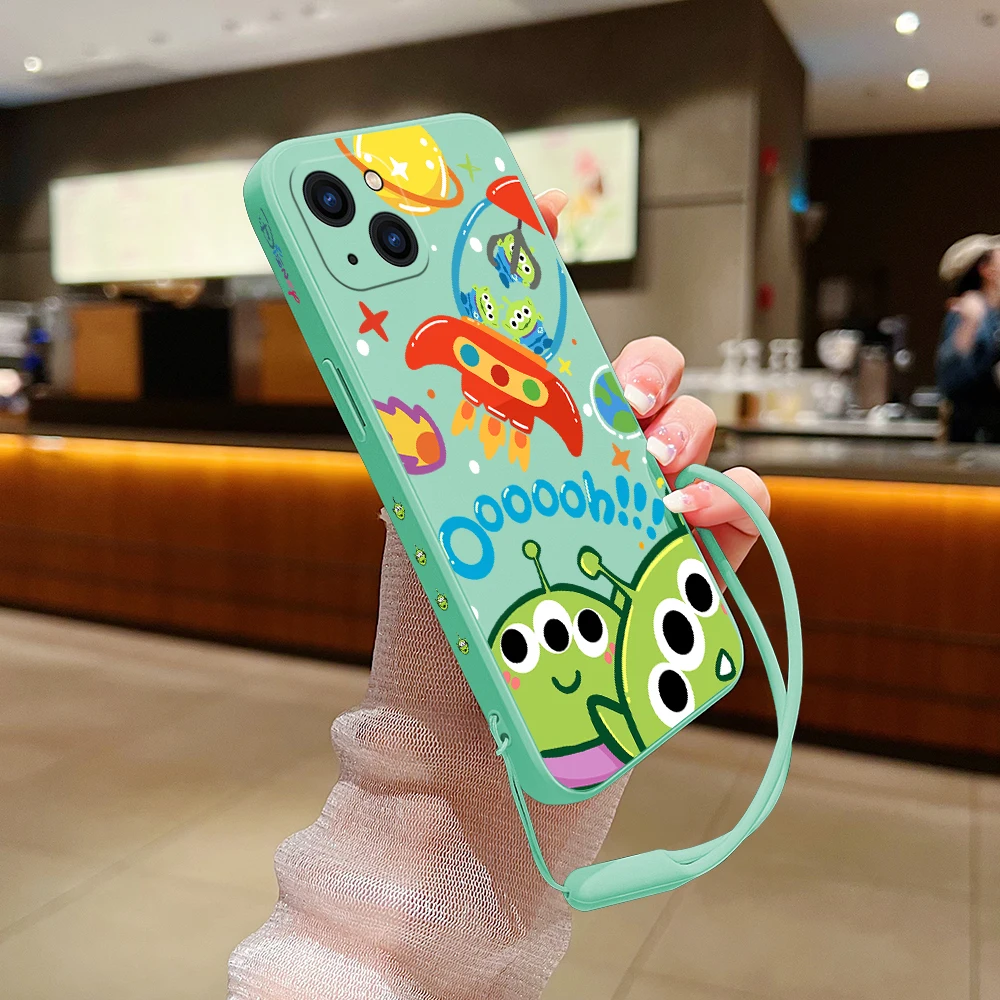 

Disney Toy Story Alien Phone Case For Samsung A53 A50 A12 A52 A51 A72 A71 A73 A81 A91 A32 A22 A20 A30 A21S 4G 5G with Hand Strap