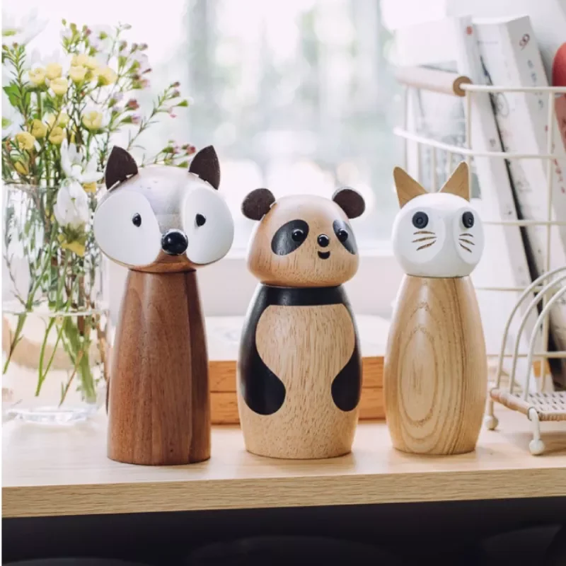 Мельница для соли и перца в виде панды металлическая мельница еды специй милая